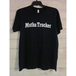 Big Rig 'Mutha Trucker' Graphic Trucker T-Shirt Men's Size Large Black